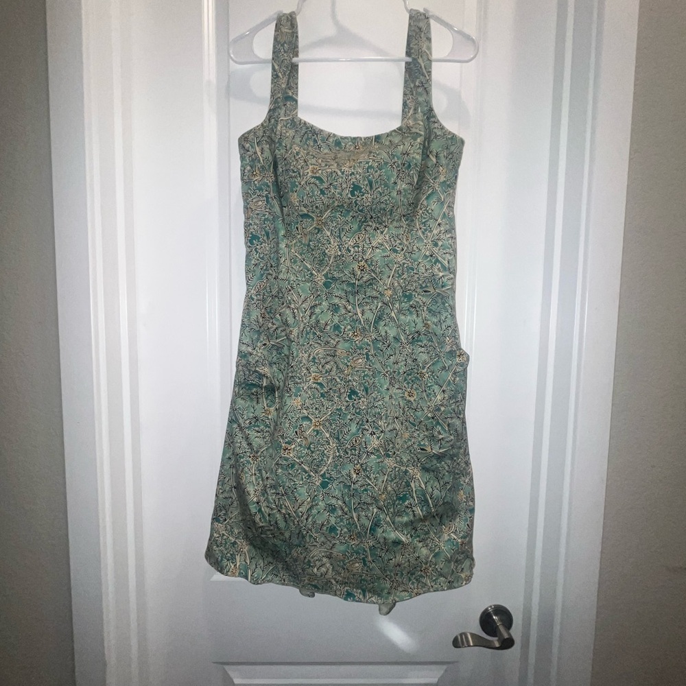 Peruvian Connection Floral Green Dress